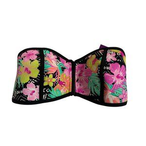 Lascana Womens Tactel Bandeau Bikini Top Floral Print Size 36C/D NWT